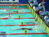 Antje Buschschulte beim Semifinale &uuml;ber 100m R&uuml;cken