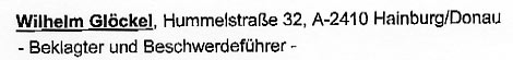 Beschluß Oberlandesgericht München ebenso wurde plötzlich der Name "Wilhelm" dem Journalisten Walter Egon Glöckel verpaßt