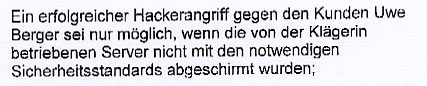 Faksimile aus dem Gerichtsbeschluß