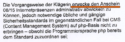 Faksimile aus dem Beschluß LG Passau