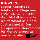Klage gegen das Nachrichtenmagazin DER GL&Ouml;CKEL von der HOST EUROPE GmbH
