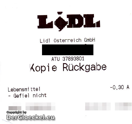 Reklamation bei LIDL | Graphik: DerGloeckel.eu